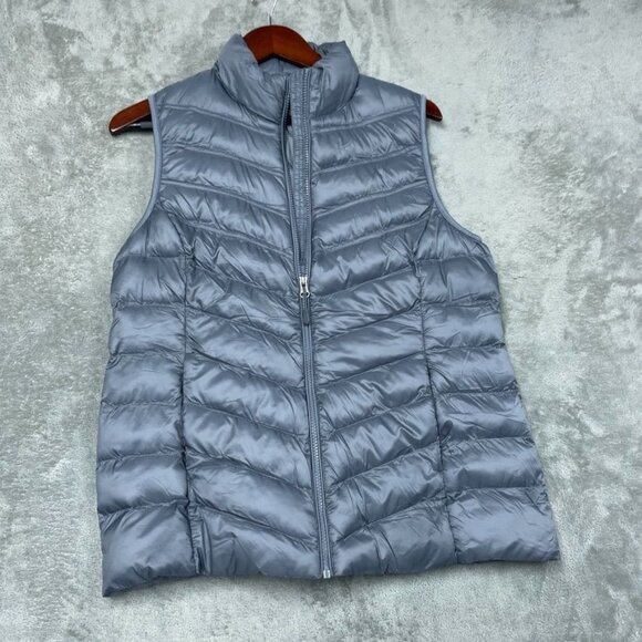32 Degrees Heat Womens Puffer Vest Zip-Up Lightweight Gray Size M d0639 - Picture 1 of 7